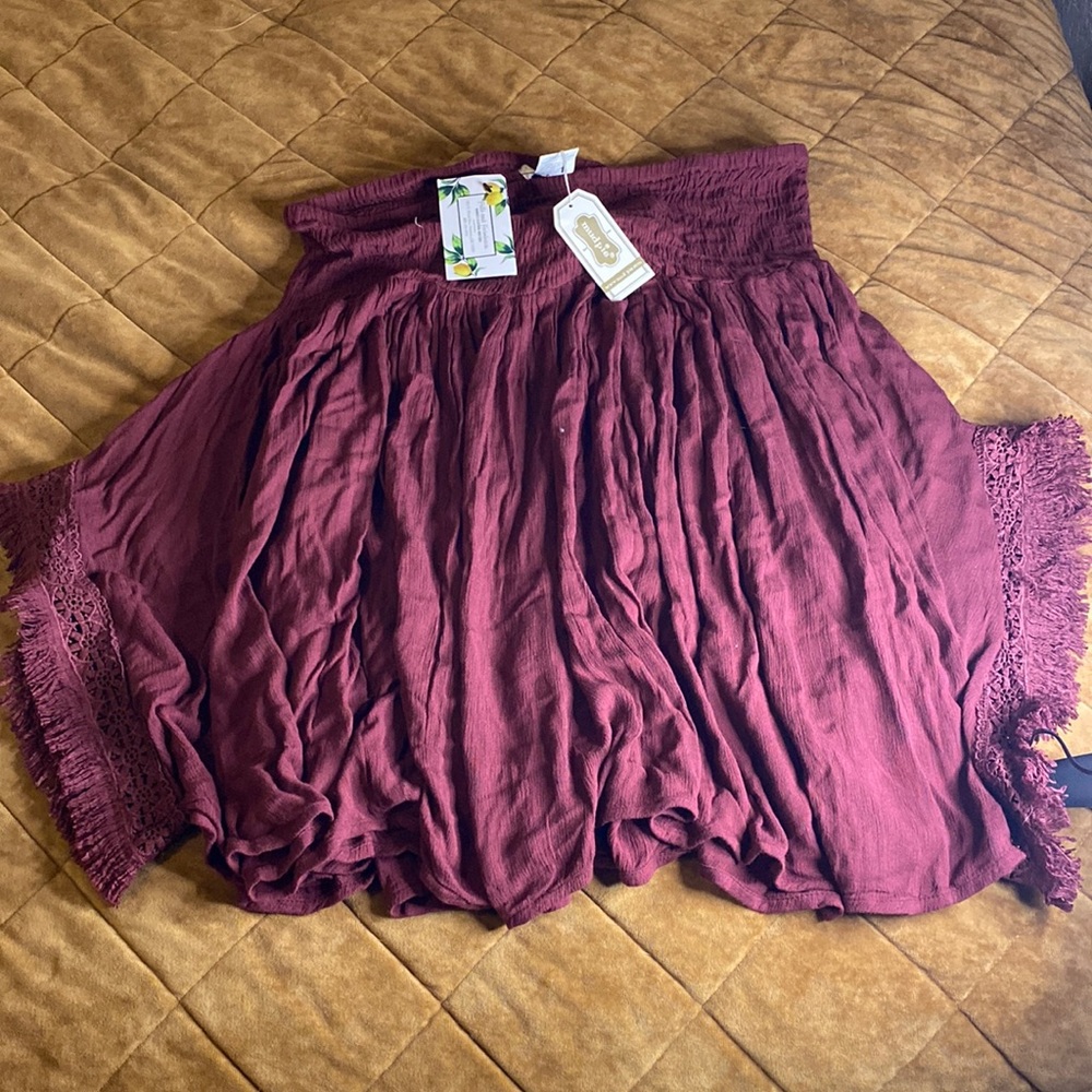 Mud Pie Strapless Shirt! Brand new